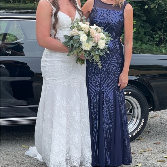 Nightway Womens Sequin Dress - Picture 4 of 11